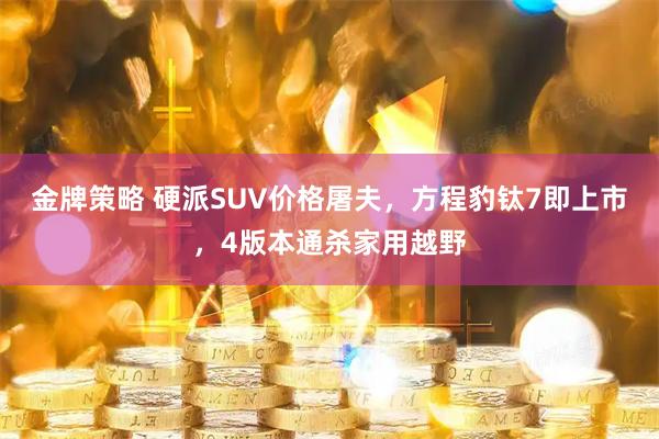 金牌策略 硬派SUV价格屠夫，方程豹钛7即上市，4版本通杀家用越野